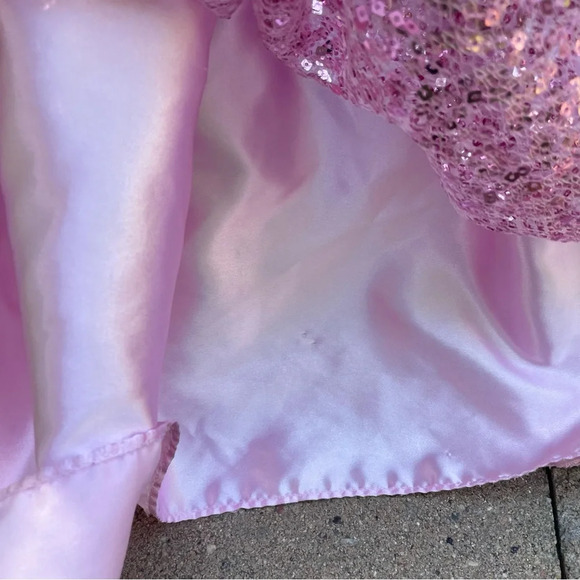 American Princess Pink Girls Dress with Sequin details, Sash and tulle skirt - Picture 7 of 11